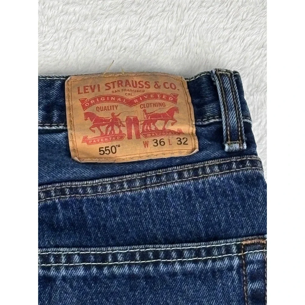 Levi's 550 Relaxed Fit Jeans Medium Wash Denim Everyday Pants‎ W36 L32